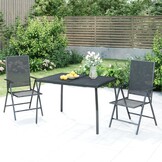 vidaXL Tuintafel Staalgaas 110x80x72 cm Antraciet - 34% Korting!