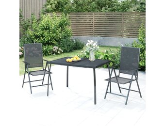 vidaXL Tuintafel Staalgaas 110x80x72 cm Antraciet - 34% Korting!
