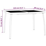 vidaXL Tuintafel Staalgaas 110x80x72 cm Antraciet - 34% Korting!