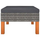 vidaXL 3-delige Loungeset poly rattan en massief eucalyptushout