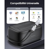ORICO Docking Station met dubbele schacht USB 3.2 Gen 1 harde schijf behuizing voor alle standaard 2.5" en 3.5" HDD/SSD tot 2x20TB met 12V 3A voeding, gereedschapsloos en UASP-ondersteuning (DD28C3)