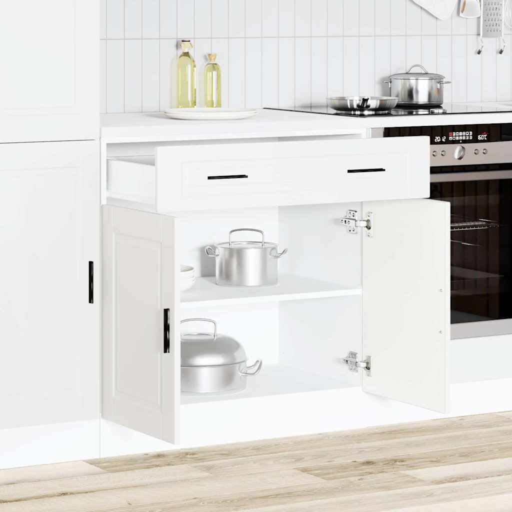vidaXL Keuken onderkast "Porto" bewerkt hout wit