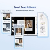 CZUR Shine Ultra Book Scanner 13MP Draagbare documentenscanner, A4/A3-scanner, hogesnelheidsscannen voor thuis, bibliotheken, scholen en kantoren. CZUR-scanner ondersteunt Windows/macOS/Linux. - Maat 13 Megapixel