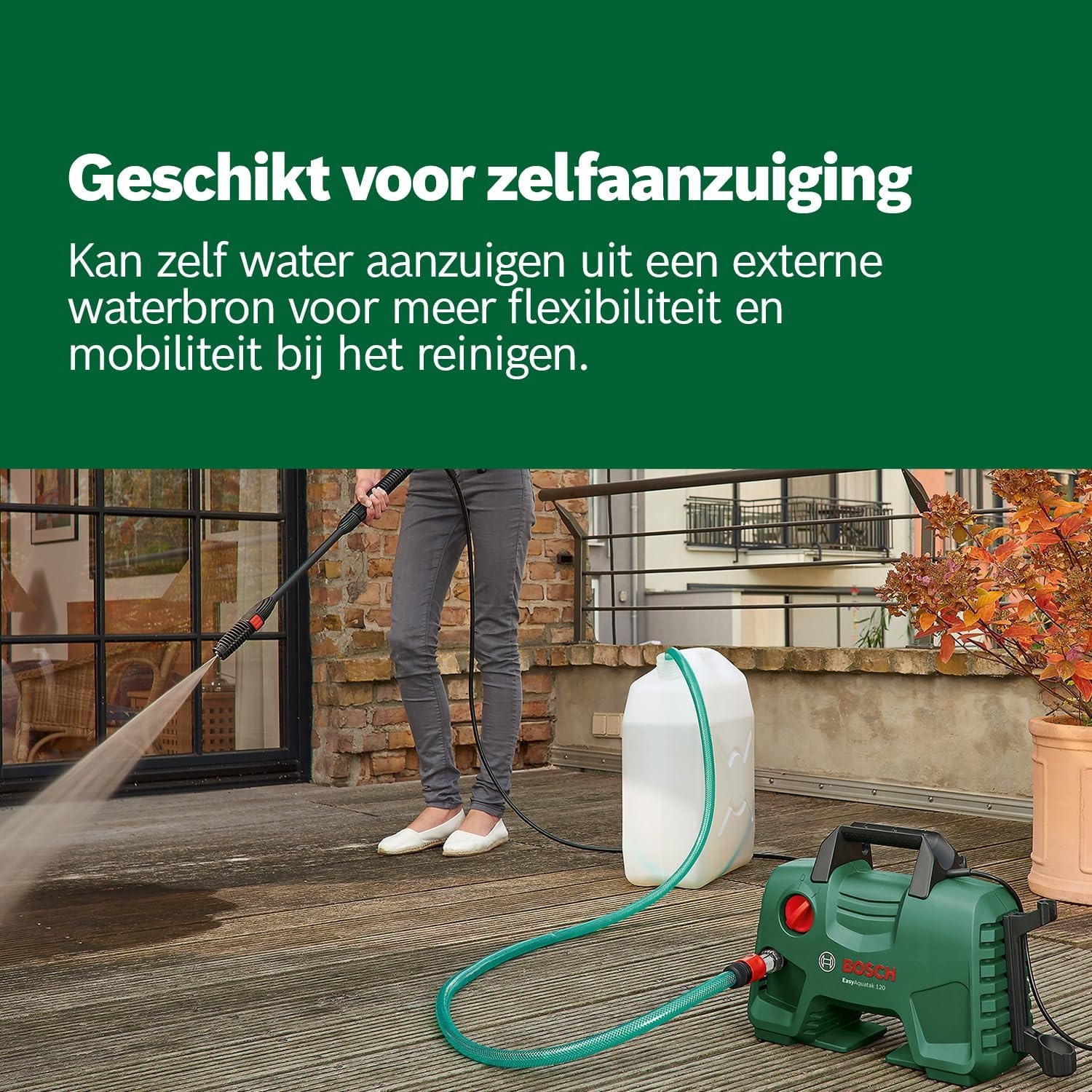 Bosch Hogedrukreiniger EasyAquatak 120 (1500 W, inclusief huis- en autoset, max. pomphoeveelheid: 350 l/u, in kartonnen doos)