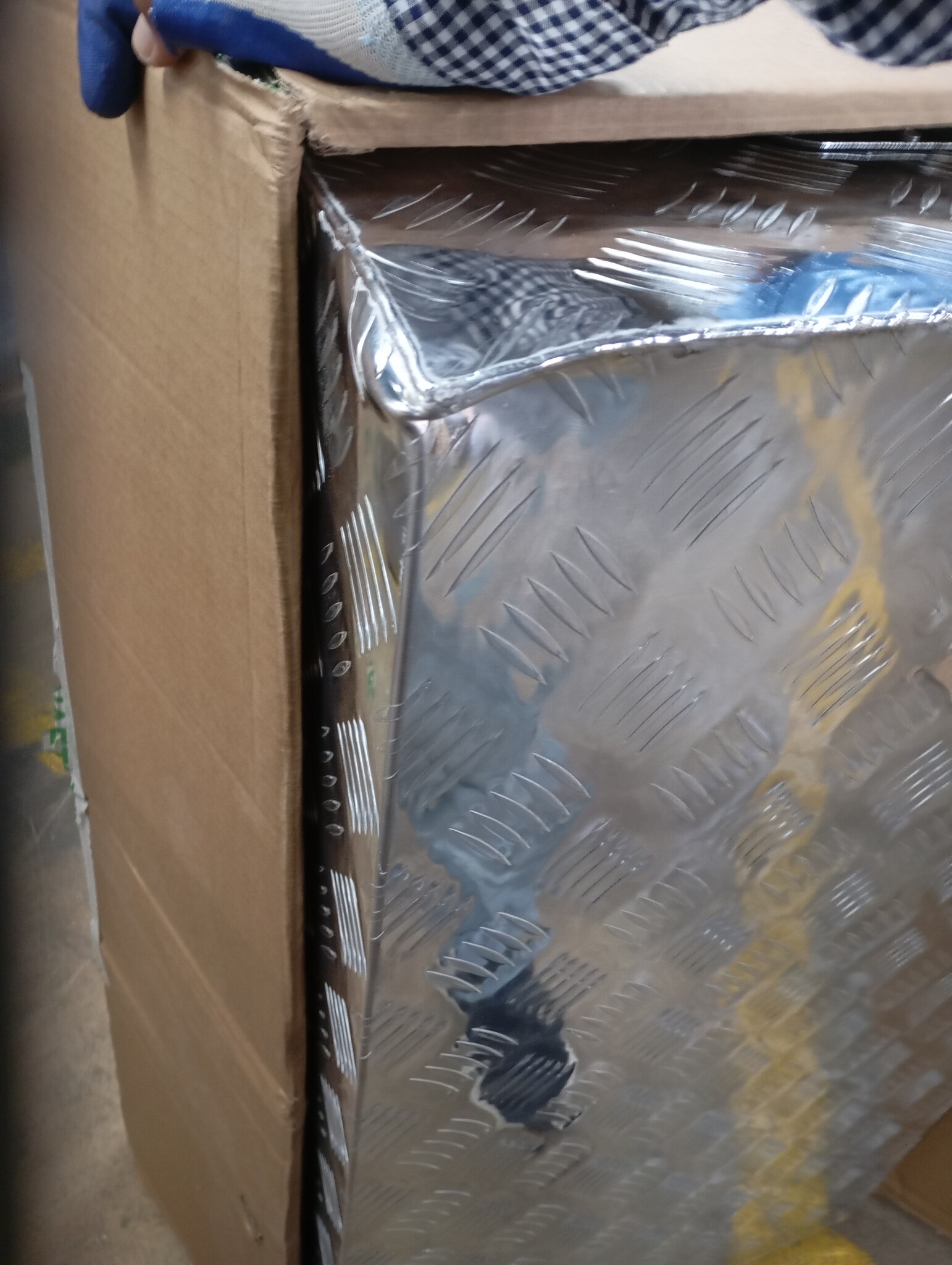 vidaXL Opbergbox 100x55x37 cm aluminium zilverkleurig