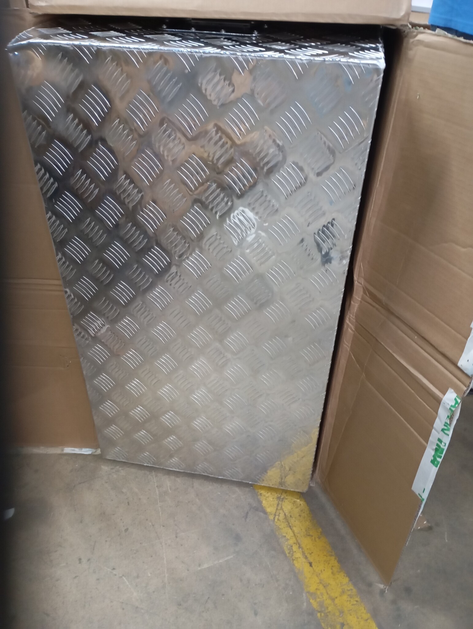 vidaXL Opbergbox 100x55x37 cm aluminium zilverkleurig