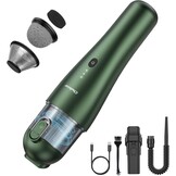 Draadloze Handstofzuiger voor auto, huis & kantoor | 7500 Pa | 70W | 120ml stofreservoir | 25 min accuduur | Groen
