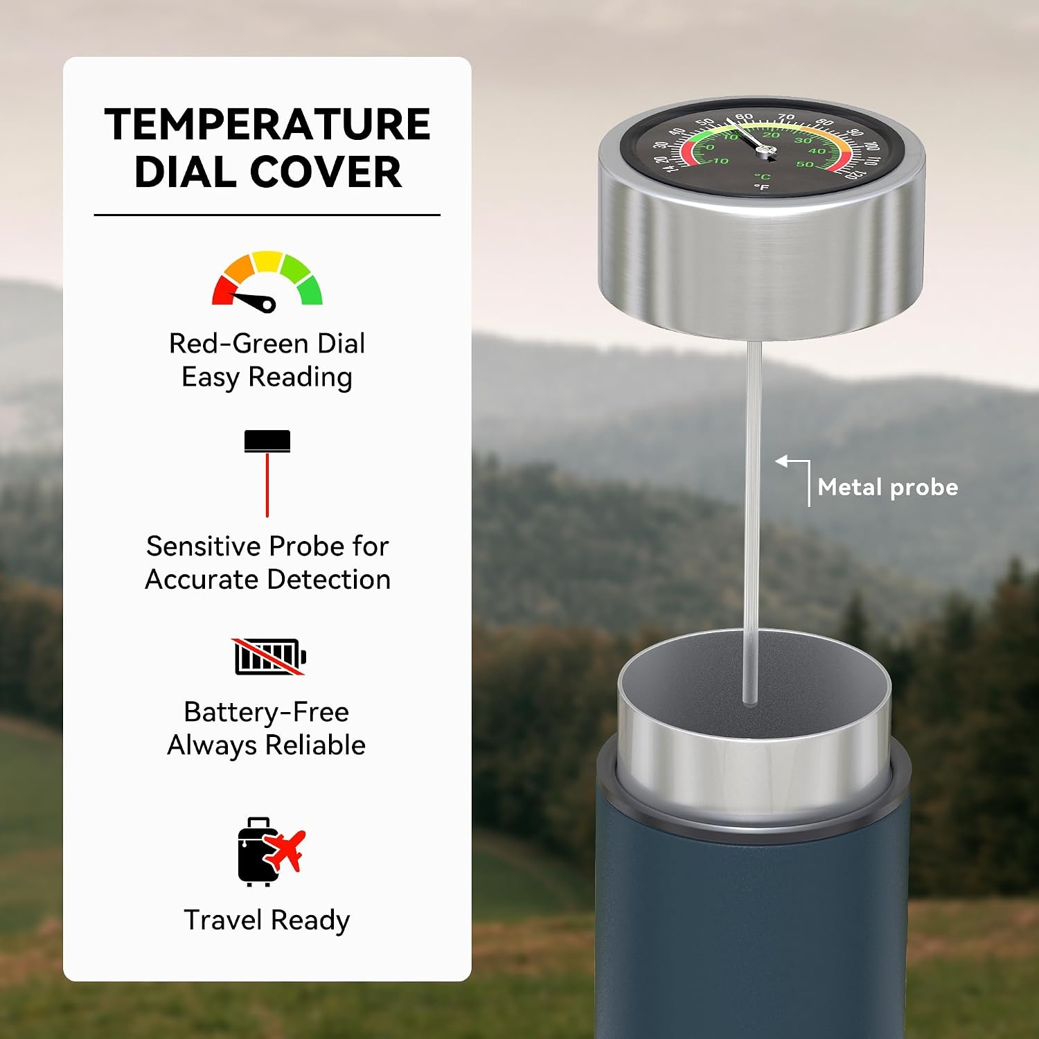 DISONCARE Insuline Cooler Reiscase voor 3 Pennen met Mechanische Temperatuurweergave, Medicijnen Koeltas, Monjaro Reiscase, Houdt 2–8°C 24U, TSA Goedgekeurde Medicijnen Cooler voor Diabetes Reizen
