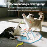 Interactief kattenspeelgoed voor katten met roterende vlinder en verborgen veerhengel | Automatische beweging | USB-C oplaadbaar | Duurzaam