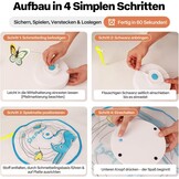 Interactief kattenspeelgoed voor katten met roterende vlinder en verborgen veerhengel | Automatische beweging | USB-C oplaadbaar | Duurzaam