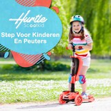 Hurtle Kinderstep,3-wiel Step,Opvouwbare Scooter met Verstelbare Hoogte,Antislip Platform,LED Verlichte Wielen,Step voor Meisjes/Jongens