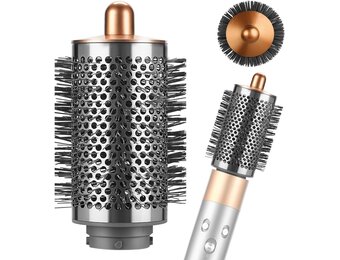 Grote ronde volumeborstel-opzetstuk voor Dyson Airwrap, met lange, fijne borstelharen om het haar vorm en meer volume te geven, compatibel met HS01/HS05/HS08, koper