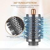 Grote ronde volumeborstel-opzetstuk voor Dyson Airwrap, met lange, fijne borstelharen om het haar vorm en meer volume te geven, compatibel met HS01/HS05/HS08, koper