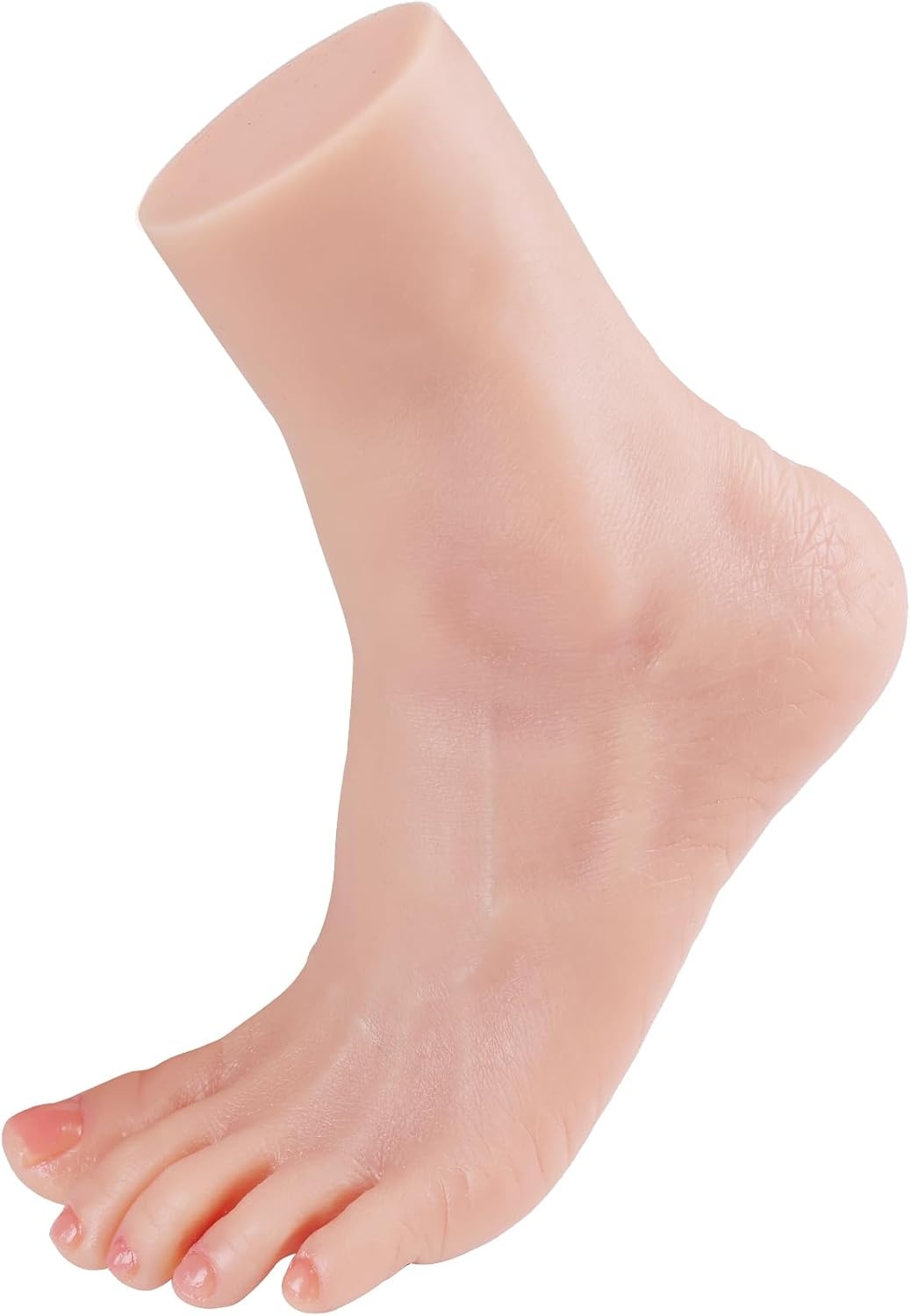Silicone Kunstmatige Voet Nursing Mannequin Realistische 1:1 Restauratie Flexibele Zachte Oefenmodel Display Juwelen Prosthetiek Manicure Kunstcollectie (Vrouwelijke, Licht, Links)