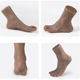 Silicone Kunstmatige Voet Nursing Mannequin Realistische 1:1 Restauratie Flexibele Zachte Oefenmodel Display Juwelen Prosthetiek Manicure Kunstcollectie (Vrouwelijke, Licht, Links)