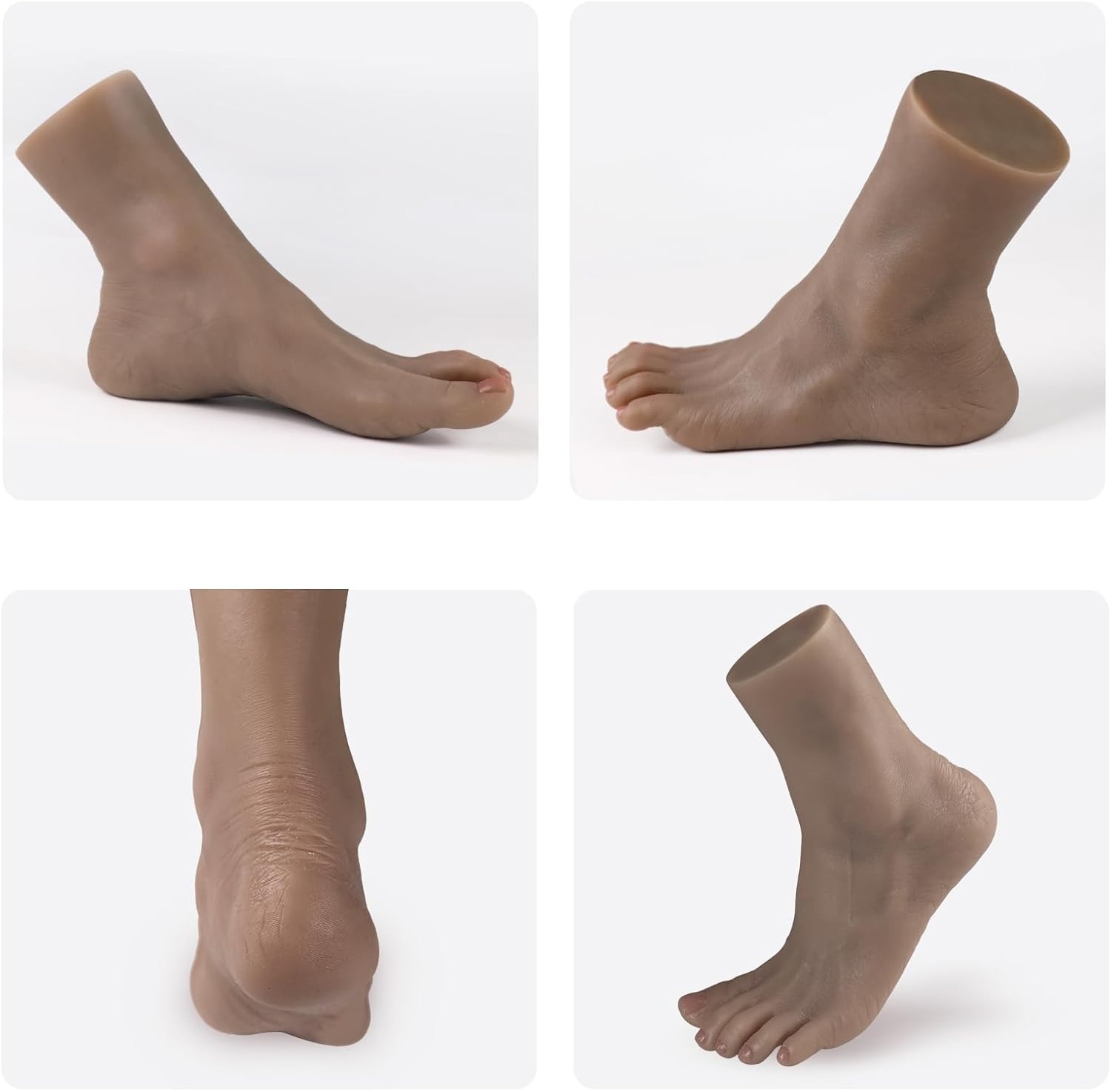 Silicone Kunstmatige Voet Nursing Mannequin Realistische 1:1 Restauratie Flexibele Zachte Oefenmodel Display Juwelen Prosthetiek Manicure Kunstcollectie (Vrouwelijke, Licht, Links)