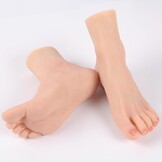 Silicone Kunstmatige Voet Nursing Mannequin Realistische 1:1 Restauratie Flexibele Zachte Oefenmodel Display Juwelen Prosthetiek Manicure Kunstcollectie (Vrouwelijke, Licht, Links)
