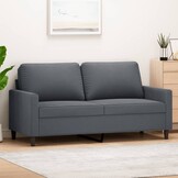 vidaXL Tweezitsbank 140 cm fluweel donkergrijs