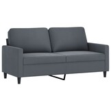 vidaXL Tweezitsbank 140 cm fluweel donkergrijs