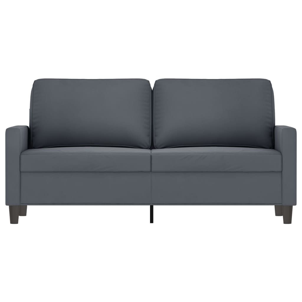 vidaXL Tweezitsbank 140 cm fluweel donkergrijs