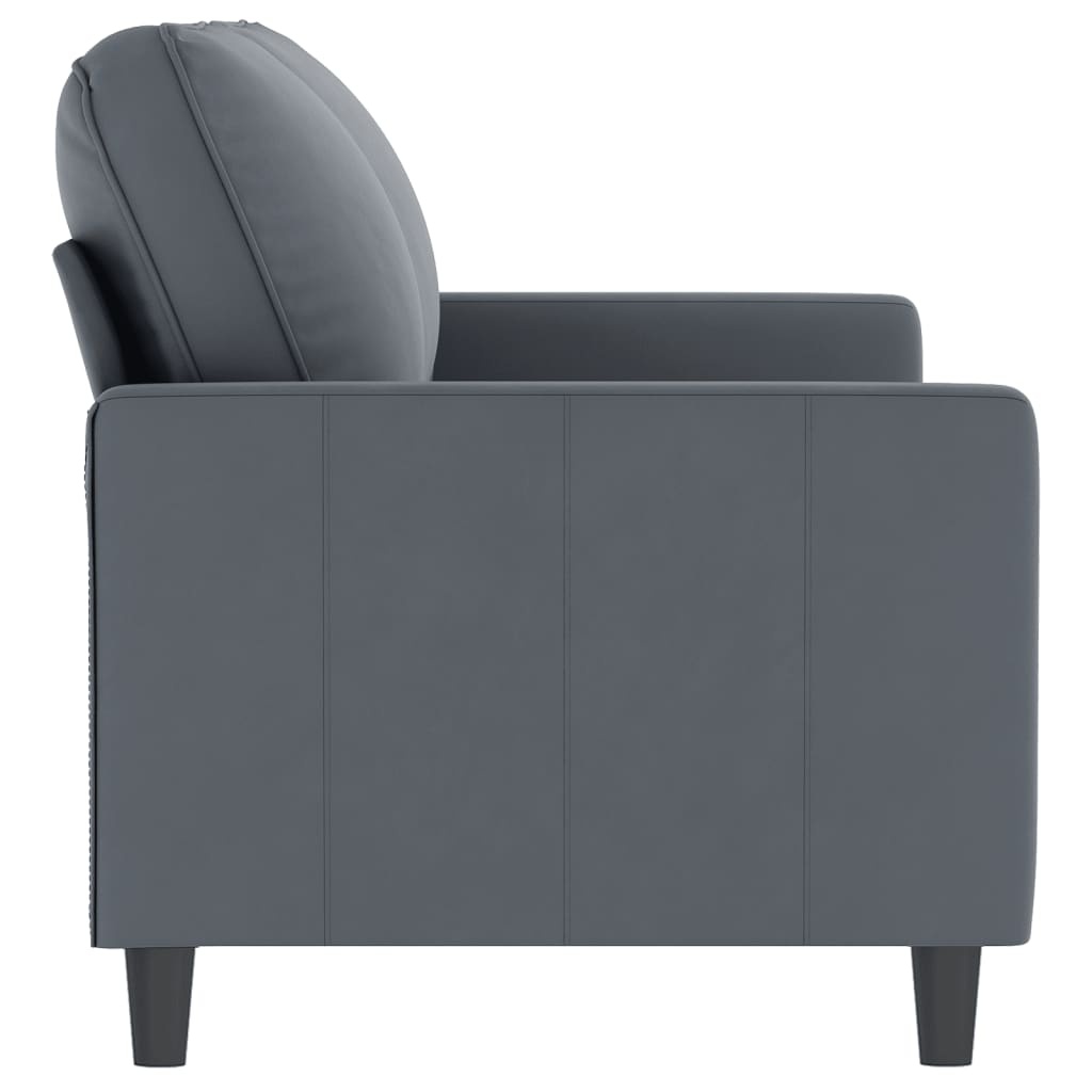 vidaXL Tweezitsbank 140 cm fluweel donkergrijs