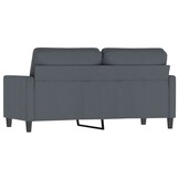vidaXL Tweezitsbank 140 cm fluweel donkergrijs