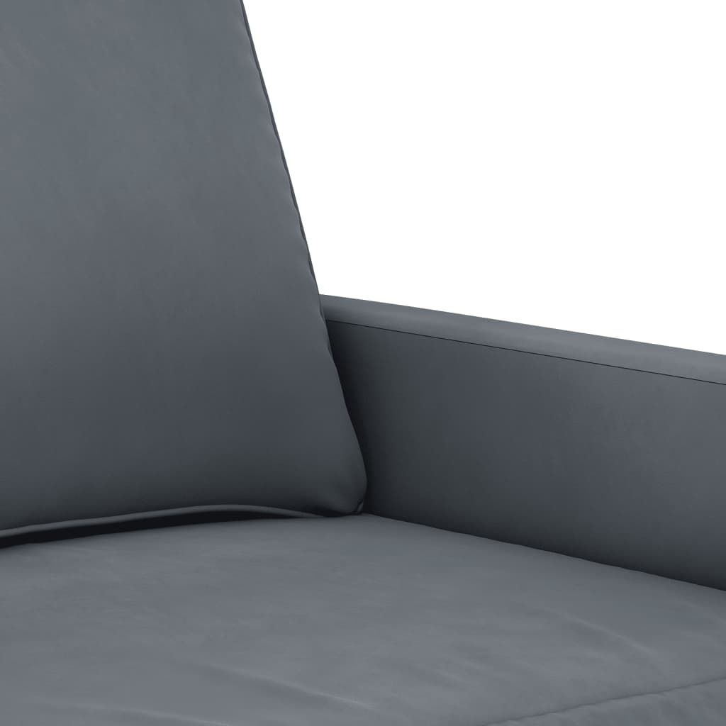 vidaXL Tweezitsbank 140 cm fluweel donkergrijs