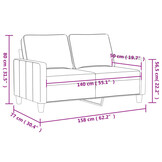 vidaXL Tweezitsbank 140 cm fluweel donkergrijs