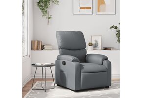 Verstelbare Kunstleren Fauteuil Grijs - 52% Korting!
