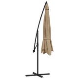 vidaXL Zweefparasol met aluminium paal 350 cm taupe