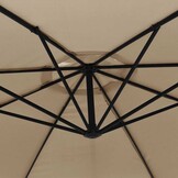 vidaXL Zweefparasol met aluminium paal 350 cm taupe