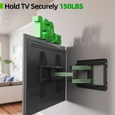 USX-MOUNT TV muurbeugel, zwenkbaar, kantelbaar voor 32-90 inch tv, tv-beugel Max.VESA 600 x 400 mm, zware belasting, tv-houder tot 68,2 kg, universele tv-muurbeugel met wandboorsjabloon