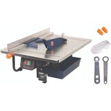 FERM Tegelsnijder 900W - 2950/min - 200mm diamantschijf - watergekoeld zaagblad - 0-45 graden verstelbaar, zwart, blauw, RVS