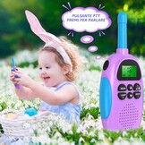 Ushining Oplaadbare Walkie Talkies voor Kinderen - 16 Kanalen - Paars