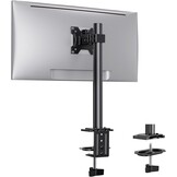 ErGear Verstelbare monitorstandaard voor schermen 13-32 inch, enkele desktoparm, Vesa 100 x 100, accessoires 8 kg