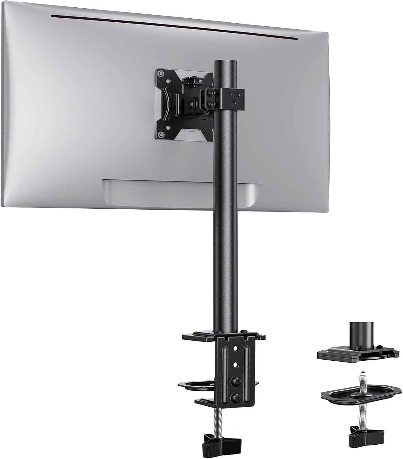 ErGear Verstelbare monitorstandaard voor schermen 13-32 inch, enkele desktoparm, Vesa 100 x 100, accessoires 8 kg