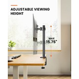 ErGear Verstelbare monitorstandaard voor schermen 13-32 inch, enkele desktoparm, Vesa 100 x 100, accessoires 8 kg