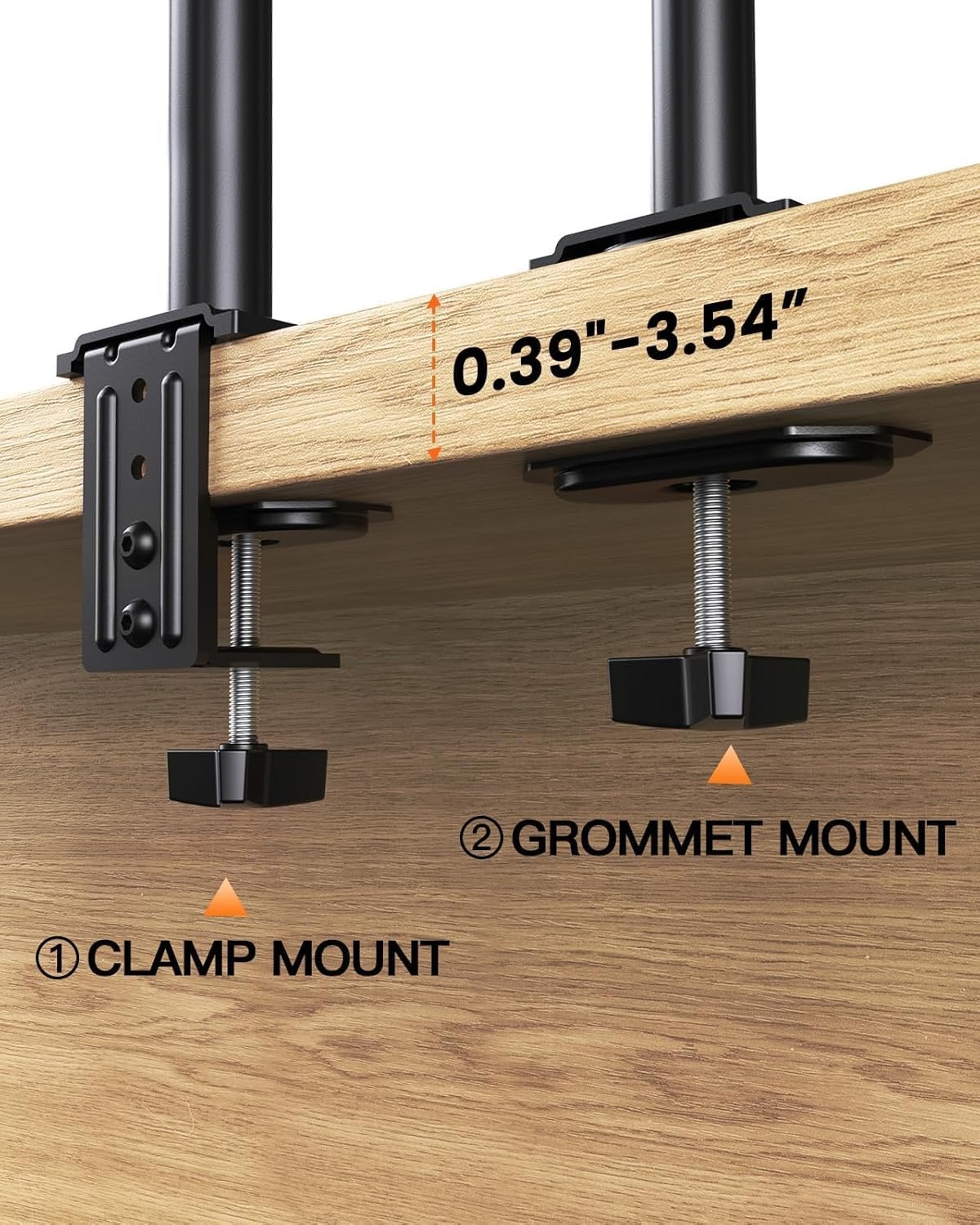 ErGear Verstelbare monitorstandaard voor schermen 13-32 inch, enkele desktoparm, Vesa 100 x 100, accessoires 8 kg