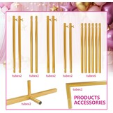 Gouden tafelstanghouder met klemmen, 1,8 x 1,2 m, achtergrondhouder van verguld metaal, voor bruiloftsboog, verjaardagsfeest, Halloween, kerstdecoratie