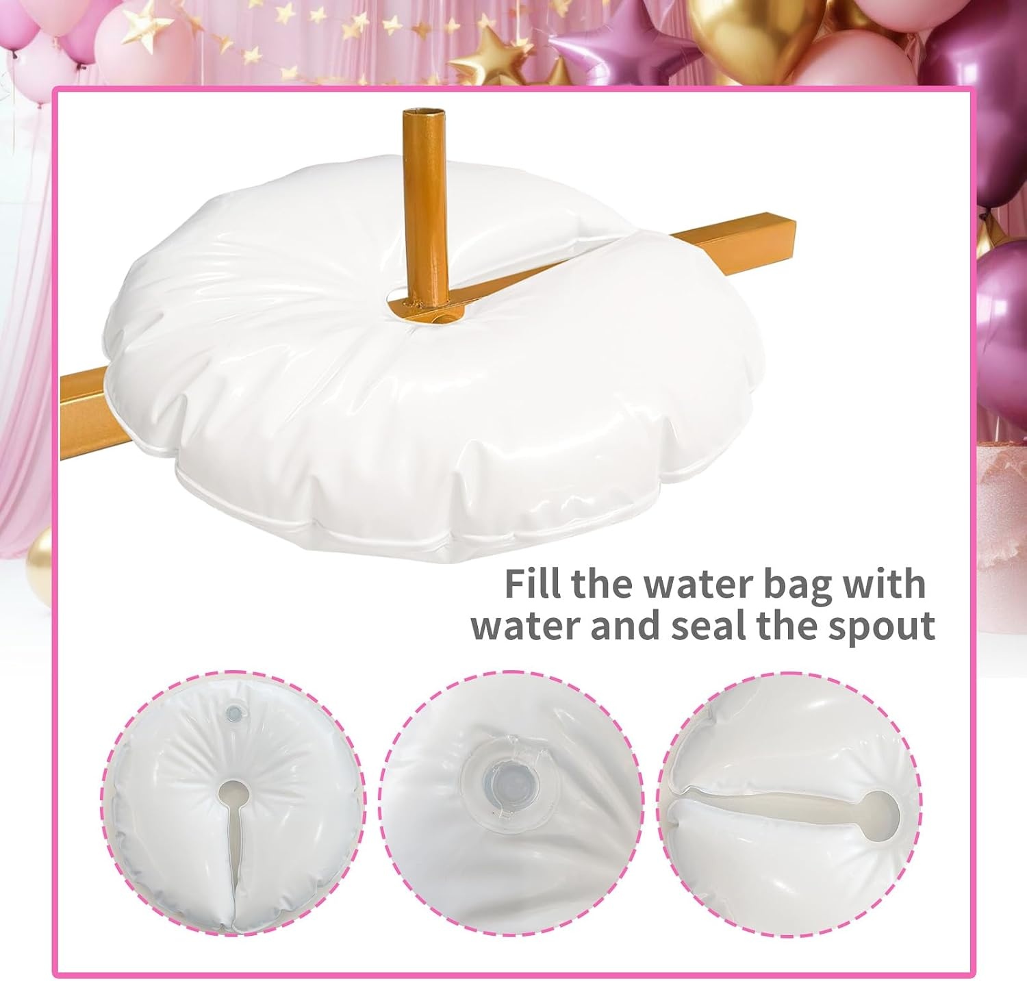 Gouden tafelstanghouder met klemmen, 1,8 x 1,2 m, achtergrondhouder van verguld metaal, voor bruiloftsboog, verjaardagsfeest, Halloween, kerstdecoratie