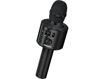 BONAOK Draadloze Karaoke Microfoon - Bluetooth Handheld Karaoke Speler - Zwart