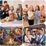 BONAOK Draadloze Karaoke Microfoon - Bluetooth Handheld Karaoke Speler - Zwart