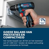 Bosch Professional 12V System accuschroefboormachine GSR 12V-15 met 2 x accu 2,0 Ah, oplader, 39-dlg. accessoireset, tas - Amazon Exclusive-set