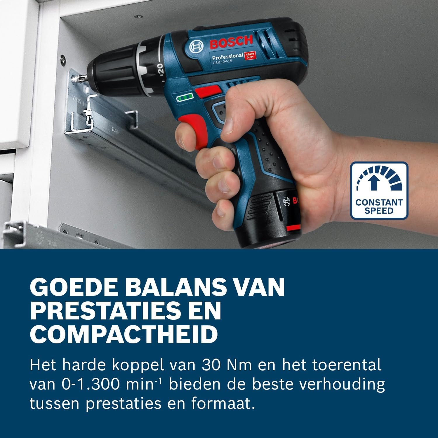 Bosch Professional 12V System accuschroefboormachine GSR 12V-15 met 2 x accu 2,0 Ah, oplader, 39-dlg. accessoireset, tas - Amazon Exclusive-set