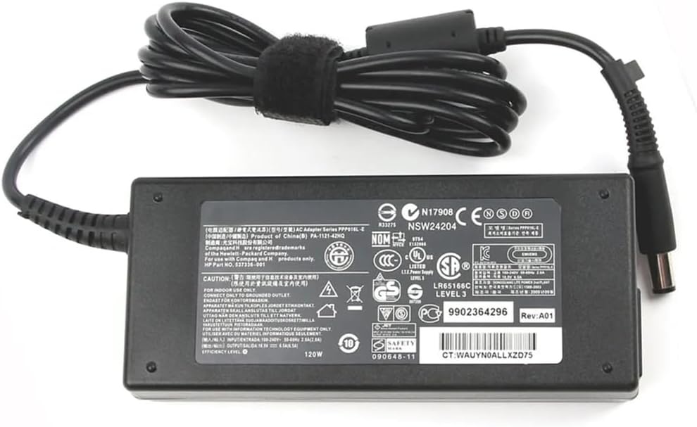 18,5 V 6,5 A 120 W voeding oplader compatibel met HP Pavilion DV6 DV7 DV8 PPP017H PPP016H PPP016C PA-1121-42HQ 608426-002 608426-001 645156-001 netsnoer