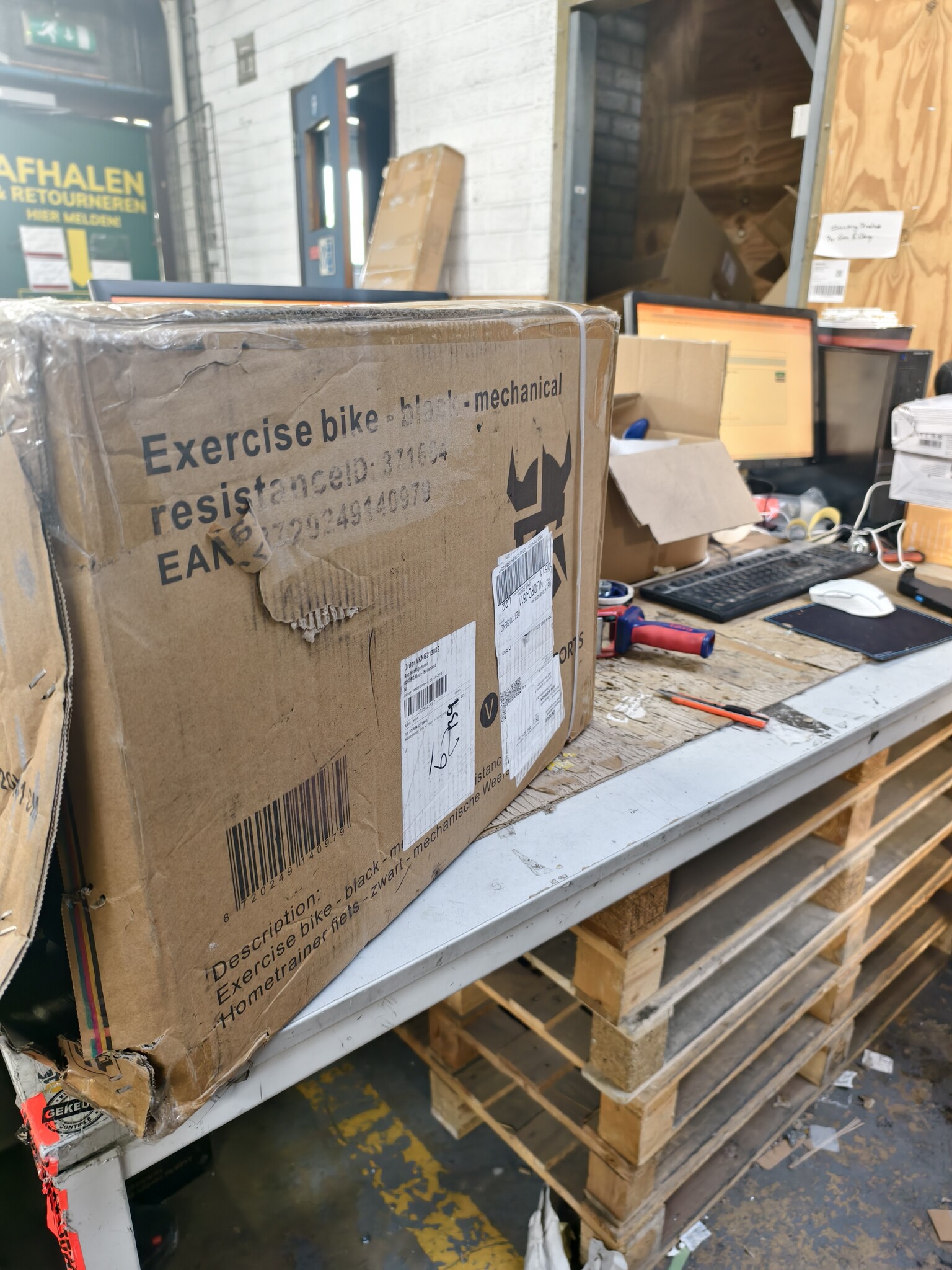 Hometrainer fiets - zwart - mechanische weerstand