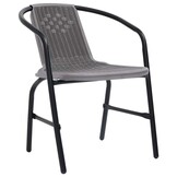 vidaXL Tuinstoelen 2 st 110 kg kunststof rattan en staal