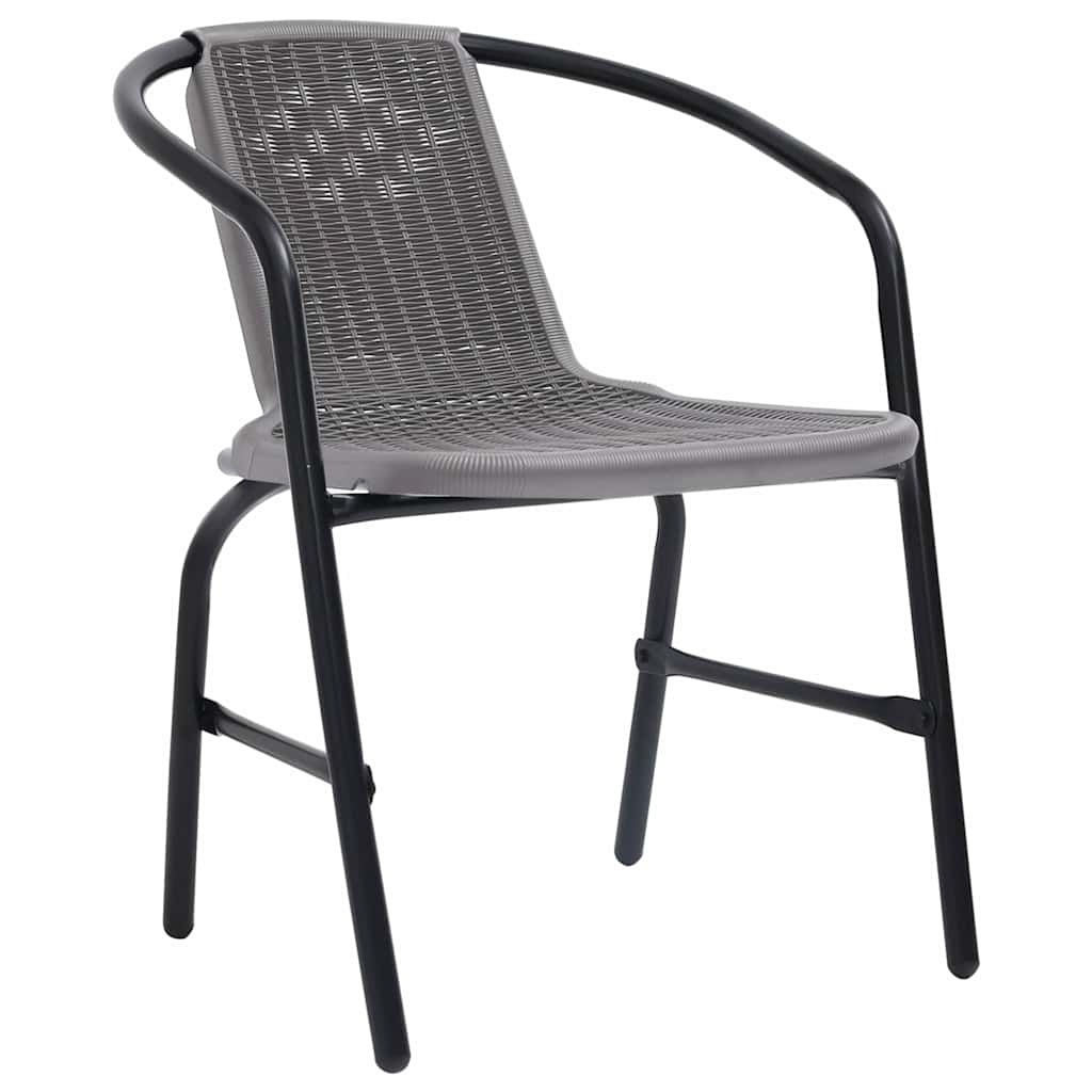 vidaXL Tuinstoelen 2 st 110 kg kunststof rattan en staal