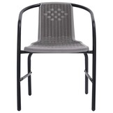 vidaXL Tuinstoelen 2 st 110 kg kunststof rattan en staal