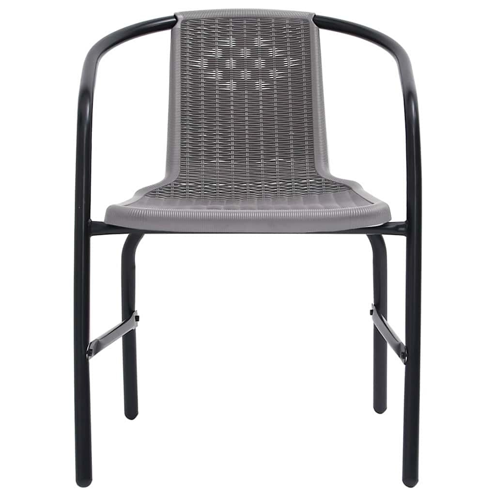 vidaXL Tuinstoelen 2 st 110 kg kunststof rattan en staal